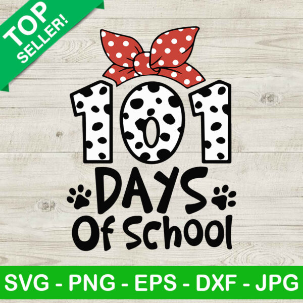 101 Days Of School SVG, Dalmatian Leopard Dog SVG, 100 Days Of School SVG