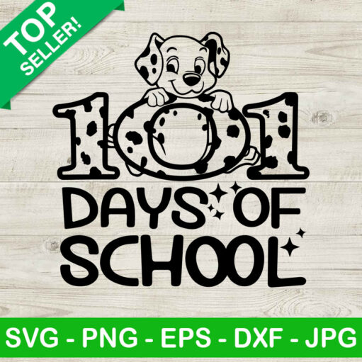 101 Days Of School Dog Svg