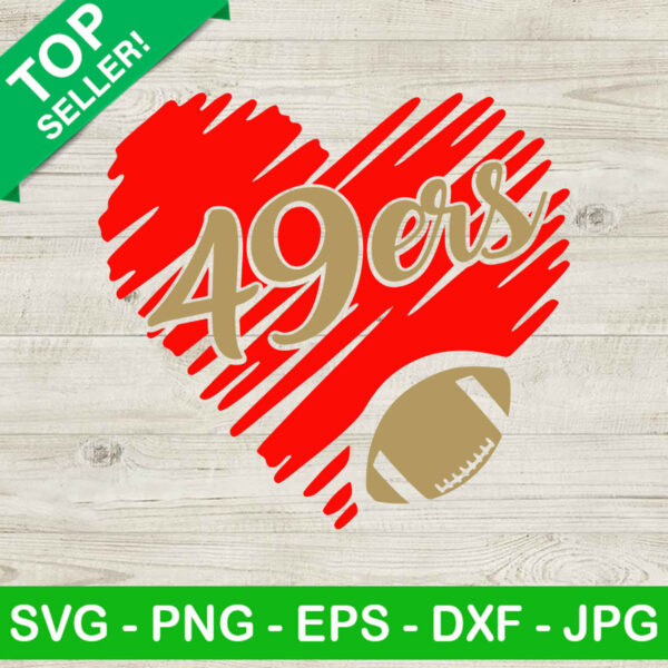 San Francisco 49Ers Heart SVG