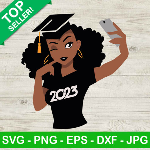 Black Girl Graduation 2023 Svg
