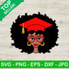 Black woman with Graduation Cap SVG