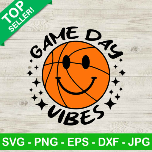 Game day vibes basketball SVG