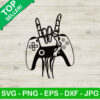 Gamer hand rock on SVG