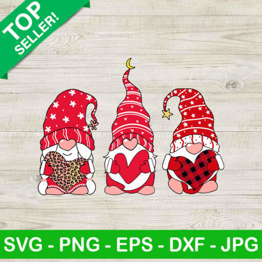 Gnomes Valentine Heart Svg