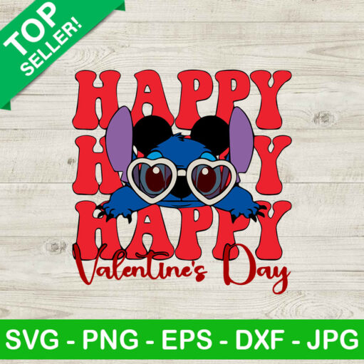 Happy valentine's day stitch SVG