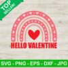 Hello valentine rainbow SVG