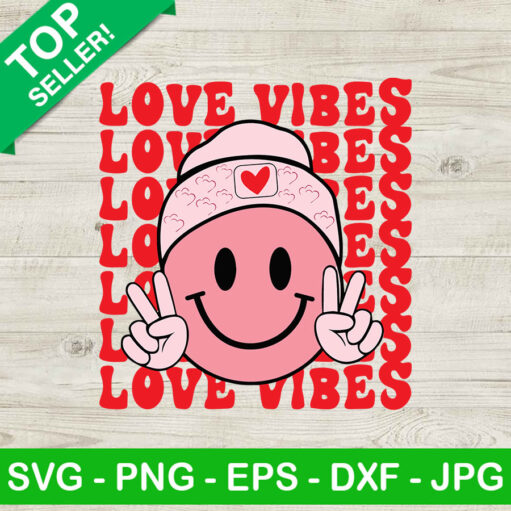 Love Vibes Smile Face Svg