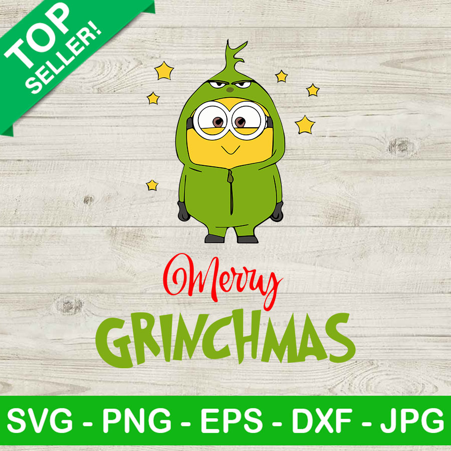 Merry grinchmas minion SVG, Grinch minion christmas SVG, Merry