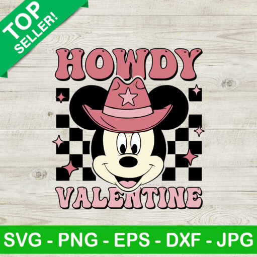 Mickey Howdy Valentine Svg