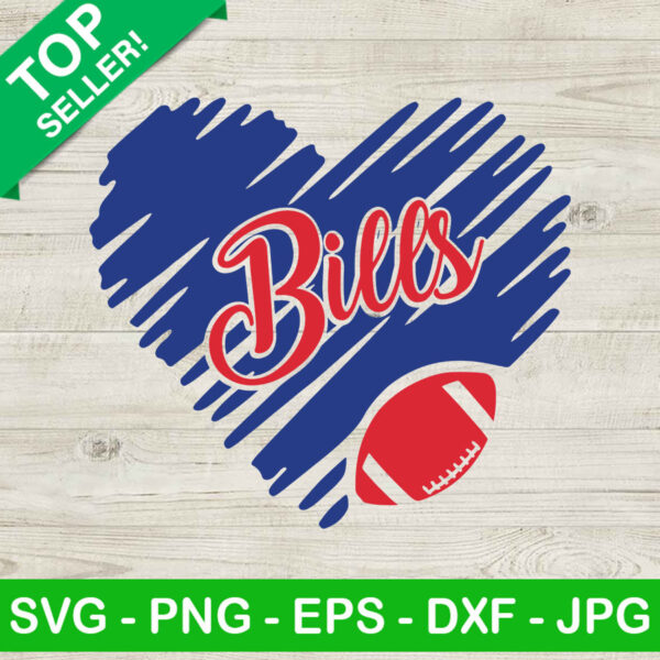 Buffalo Bills Heart SVG