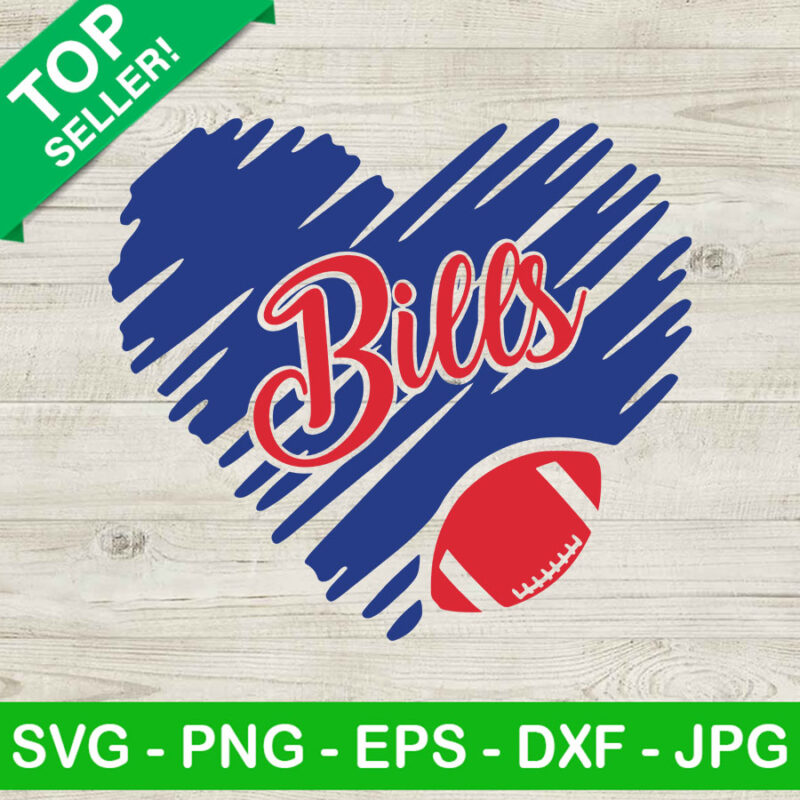 Buffalo Bills Heart SVG