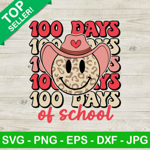 Retro 100 Days Of School SVG