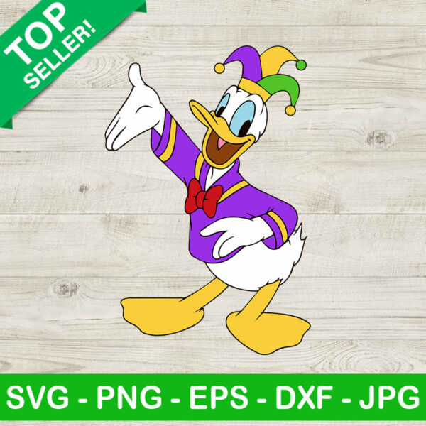 Donald Duck Happy Mardi Gras SVG