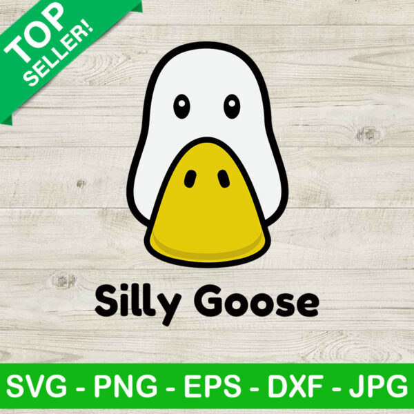 Funny Silly Goose SVG, Funny School Bird SVG, Silly Goose Meme SVG
