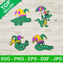 Mardi Gras Alligator SVG