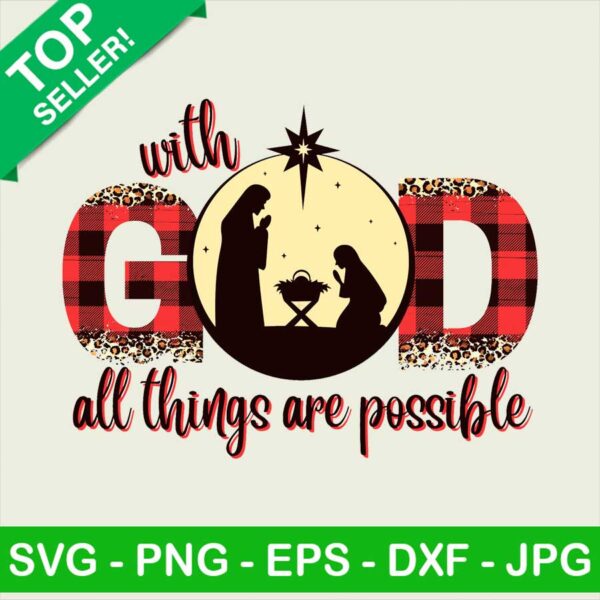 With god all things are possible PNG