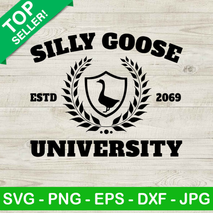 Silly Goose University 2069 SVG, Funny School Bird SVG, Silly Goose Bird SVG, Funny Goose SVG