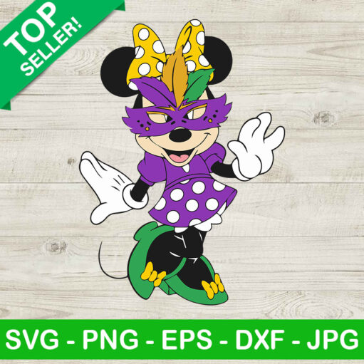 Minnie Mardi Gras Svg