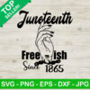Juneteenth Free Ish Since 1865 SVG
