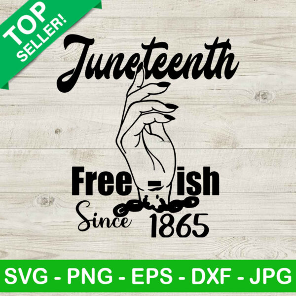 Juneteenth Free Ish Since 1865 SVG