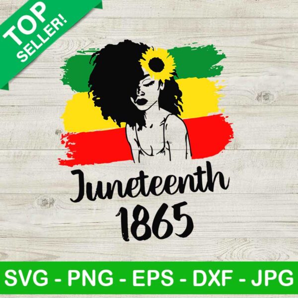 Juneteeth 1865 black woman SVG