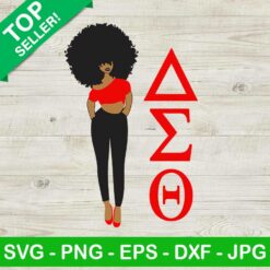 Black women Delta sigma theta SVG