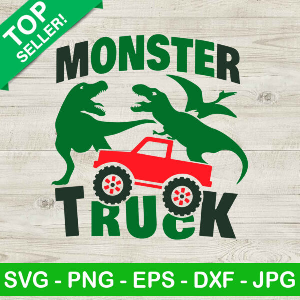 Monster jam SVG, Monster Truck SVG, Monster truck dinosaur SVG