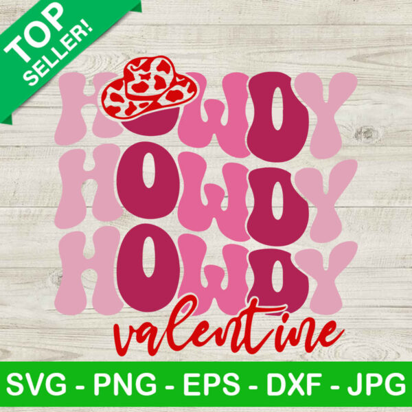 Retro Howdy Valentine SVG