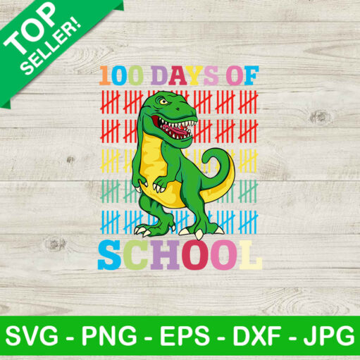 100 Days Of School Dinosaur Svg