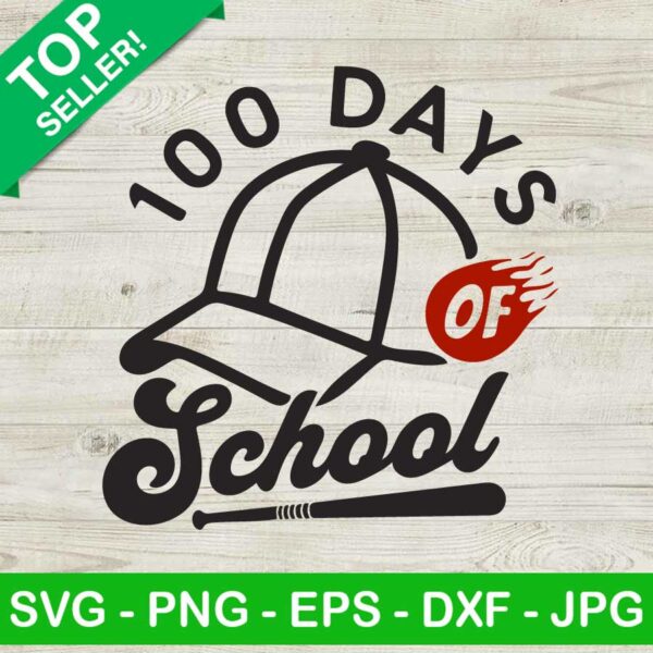 Baseball 100 Days Of School SVG