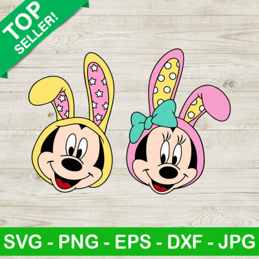 Easter Bunny Mickey Minnie Mouse Svg