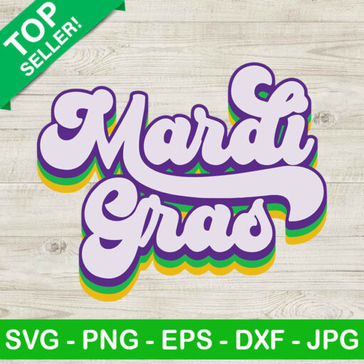 Groovy Mardi Gras Svg