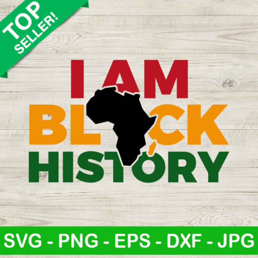 I Am Black History Africa Svg