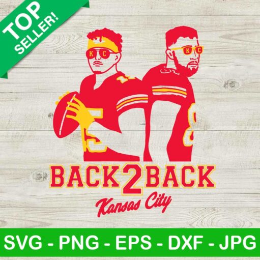 Back 2 Back Kansas City Chiefs Svg