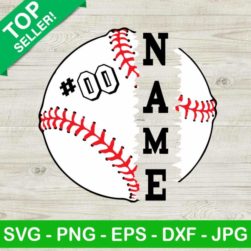 Baseball Custom Name SVG, Baseball Name SVG, Baseball Softball SVG