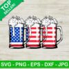 American Flag Beer Mug SVG