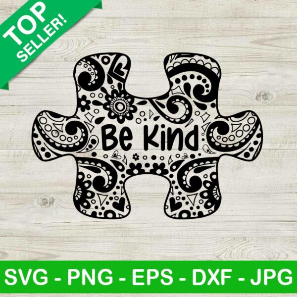 Be Kind Autism Awareness SVG