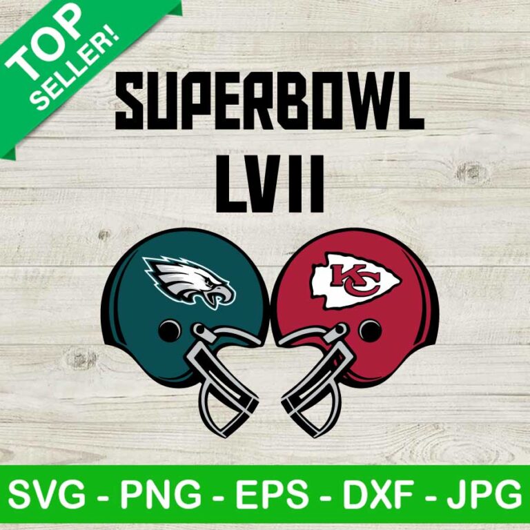 Superbowl LVII SVG, Kansas City Chiefs and Philadelphia Eagles SVG