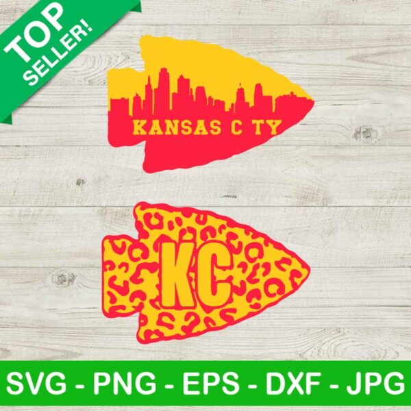 Kansas City Logo SVG, Kansas City Leopard Logo SVG, Retro Chiefs SVG
