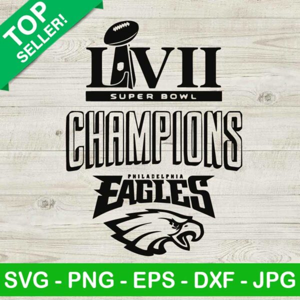 LVII Super Bowl Champions Eagles SVG