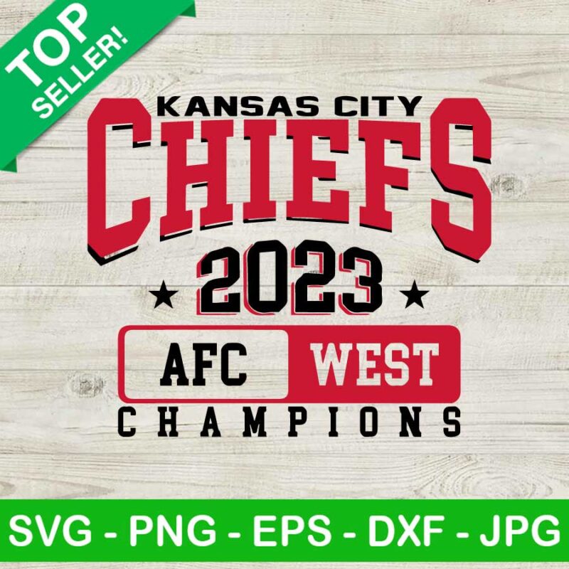 Kansas City Chiefs 2023 Champions SVG, AFC West Champions SVG, Super Bowl LIV SVG