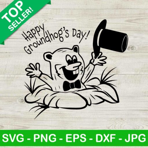 Happy Groundhog's day SVG