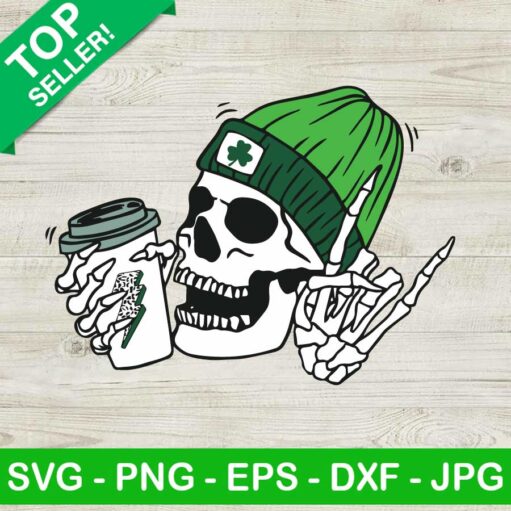 Retro Skeleton St Patricks Day Svg