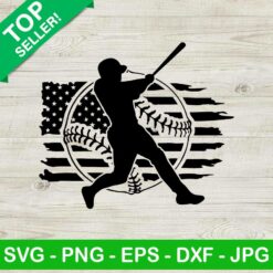 Baseball American Flag SVG