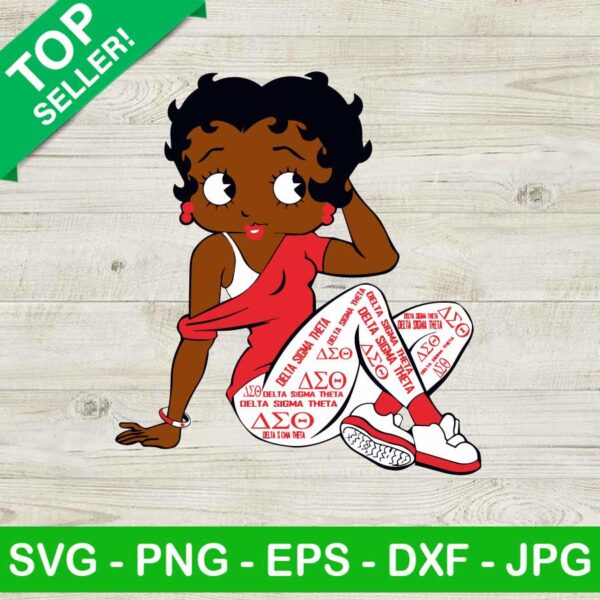Betty Boop Delta Sigma Theta SVG, Betty Boop SVG, AEO Girl SVG