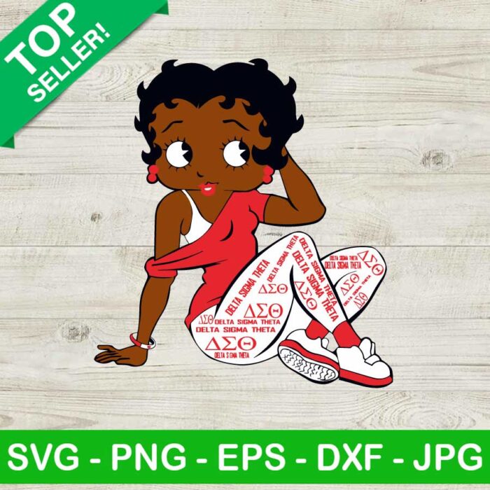 Betty Boop Delta Sigma Theta SVG