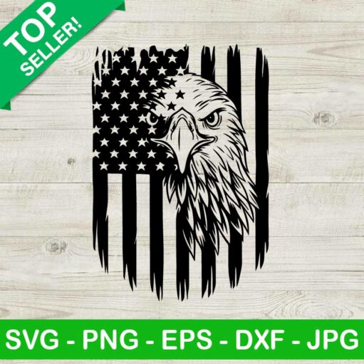 American Flag Distressed Eagles SVG