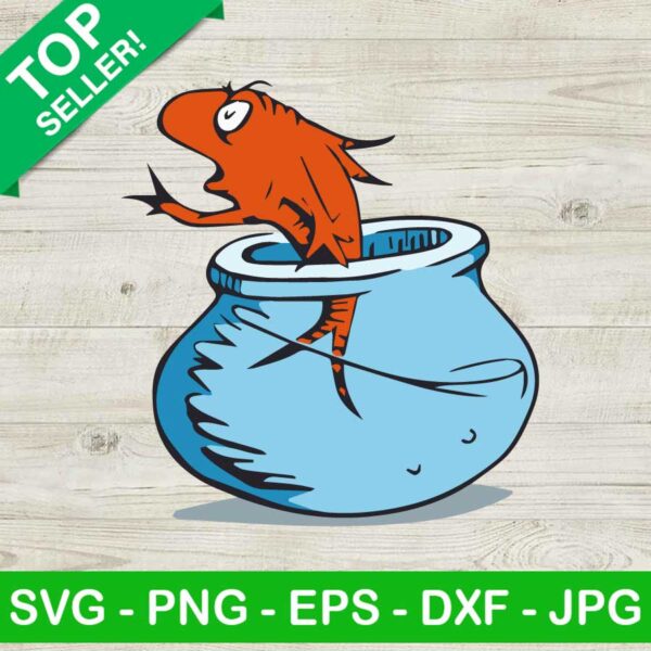 Dr Seuss Fish Bowl SVG, Dr Seuss Day SVG, Aquarium Fish SVG, Dr Seuss The Cat in the Hat SVG