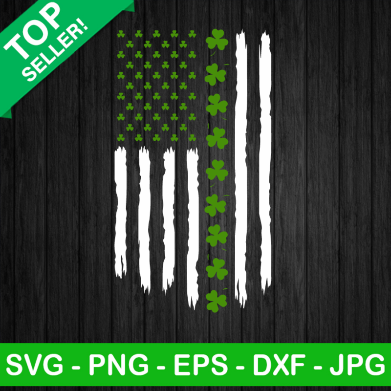 St Patricks Day American Flag SVG