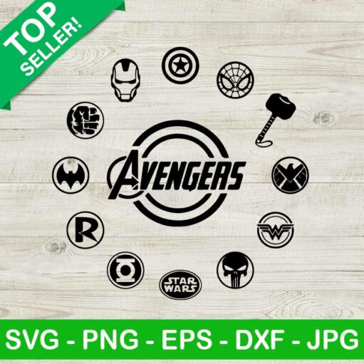 Avengers Superheroes Logo SVG